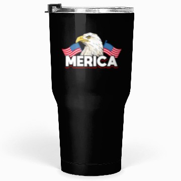 Discover Merica Bald Eagle US Flag Independence Tumblers 30 Oz