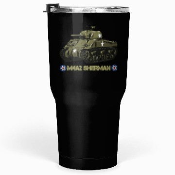 Discover World War 2 American Tank M4A2 Sherman Tumblers 30 Oz