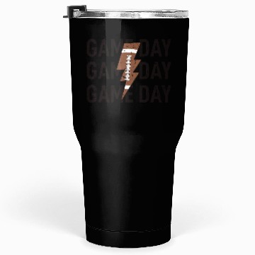 Discover Game Day Football Distressed Lightning Bolt Tumblers 30 Oz