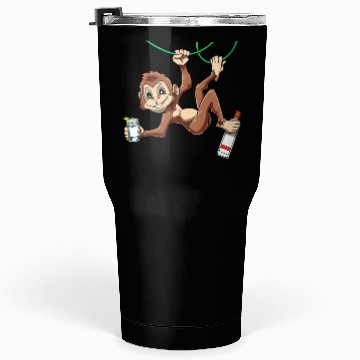 Discover Funny Monkey drinking Grain Chimpanzee Tumblers 30 Oz
