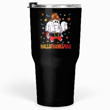 Discover Happy Hallothanksmas Halloween Thanksgiving Santa Tumblers 30 Oz