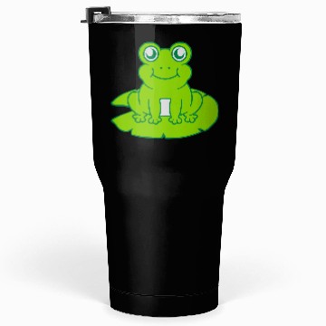 Discover frog sitting water lily sea leaf Tumblers 30 Oz