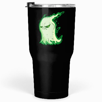 Discover Grumpy Green Spirit Ghost On Halloween Tumblers 30 Oz