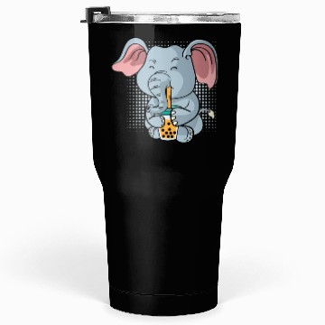 Discover Elephant Bubble Tea Zookeeper Gift Tumblers 30 Oz