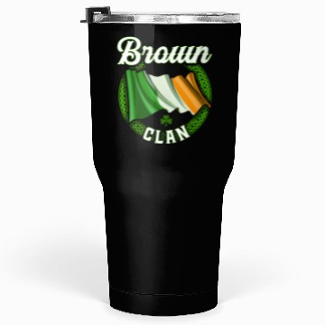 Discover Brown Surname Irish Last Name Ireland Flag Tumblers 30 Oz