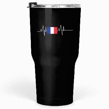 Discover France Flag Heartbeat Tumblers 30 Oz