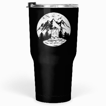 Discover Nature Lover Mountains Forest Waterfall Hiking Tumblers 30 Oz