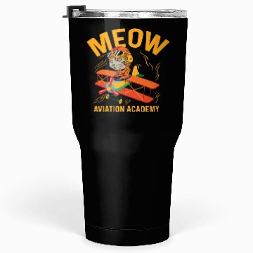 Discover Meow Aviation Academy Co-Pilot Gift Tumblers 30 Oz