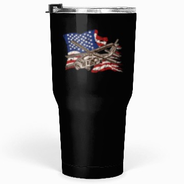 Discover Helicopter with american flag background - chopper Tumblers 30 Oz