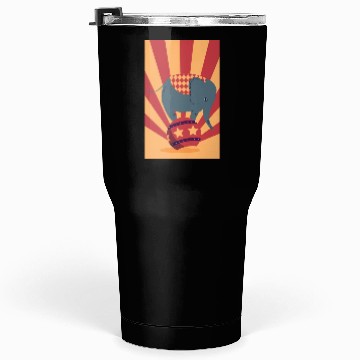 Discover Retro Elephant Unicyclist Gift Tumblers 30 Oz