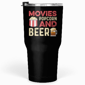 Discover Movie Popcorn Beer Movie Critic Gift Tumblers 30 Oz