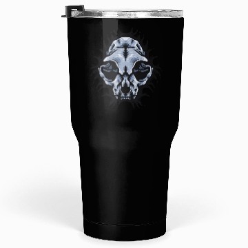 Discover Cat Skull Bursting out gray scale oddities Tumblers 30 Oz