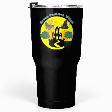 Discover Halloween Green Positive Witch Hat Tumblers 30 Oz