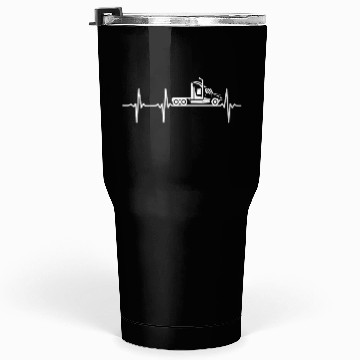 Discover Truck Driver Heartbeat Truck Trucker Heartbeat Tumblers 30 Oz