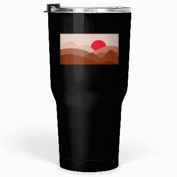Discover Minimalist Sun Brick Red Tumblers 30 Oz