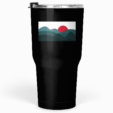 Discover Minimalist Sun Peacock Blue and White Tumblers 30 Oz