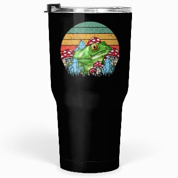 Discover Retro Realistic Toad Frog Mushrooms Tumblers 30 Oz