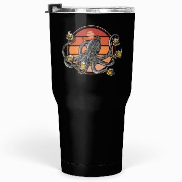 Discover Beer Drinking Octopus Men Beer Lover Tumblers 30 Oz