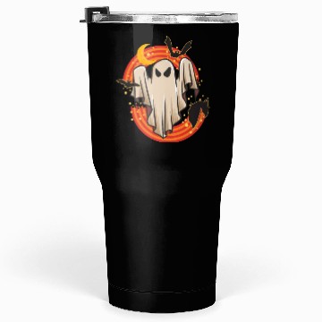 Discover Halloween Theme Cute Ghost Bat Rainbow Coffee Tumblers 30 Oz