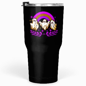Discover Halloween Tumblers 30 Oz, Ghost Rainbow Horror Spooky