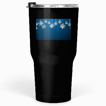 Discover Elegant Hanging Snowflakes Navy Blue Tumblers 30 Oz