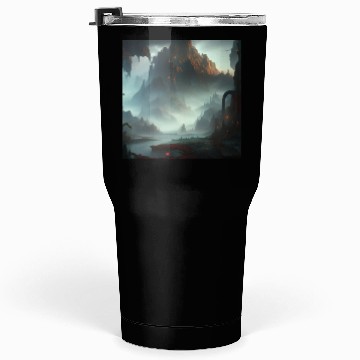 Discover Misty Mountains in a Fantasy Scene Tumblers 30 Oz
