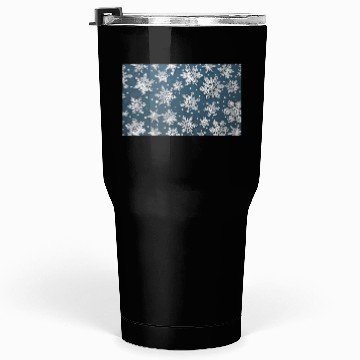 Discover Modern Snowflakes Pattern Blue Tumblers 30 Oz