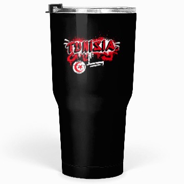 Discover Tunisia graffiti flag design Tumblers 30 Oz