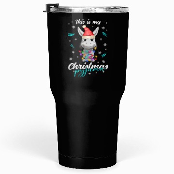 Discover Winter Christmas Pyjama Donkey Tumblers 30 Oz