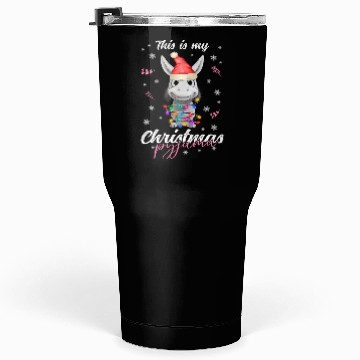Discover Winter Christmas Pyjama Donkey Tumblers 30 Oz