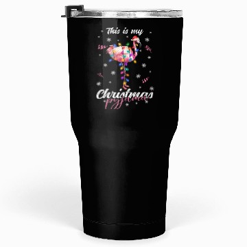 Discover Winter Christmas Pyjama Flamingo Tumblers 30 Oz