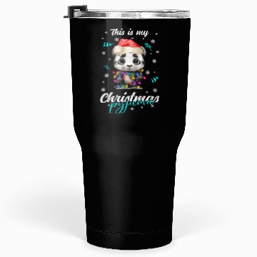 Discover Winter Christmas Pyjama Panda Tumblers 30 Oz