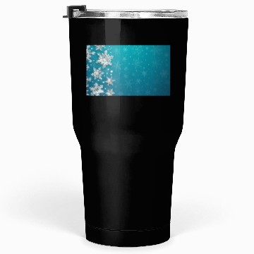 Discover Elegant Christmas Snowflakes Pattern Teal Tumblers 30 Oz