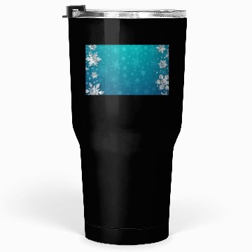 Discover Winter Snowflakes Teal Pattern Tumblers 30 Oz