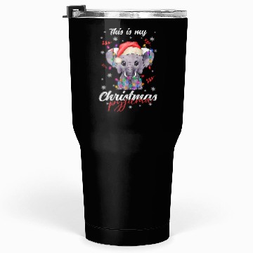Discover Winter Christmas Pyjama Elephant Tumblers 30 Oz