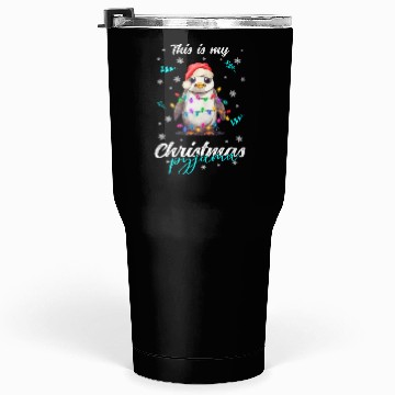 Discover Winter Christmas Pyjama Penguin Tumblers 30 Oz