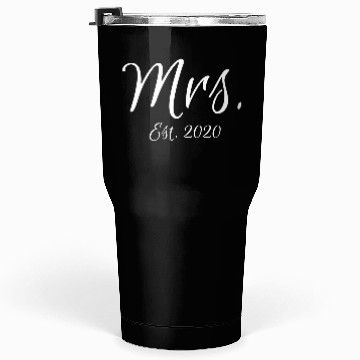 Discover Matching Script Mr & Mrs Bridal Bride Mrs Est 2020 Tumblers 30 Oz