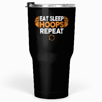 Discover Eat Sleep Hoops Repeat Basketball Tumblers 30 Oz