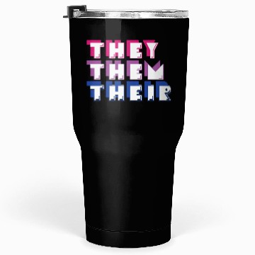 Discover LBGT Flag Gay Pride Human They Them Their Tumblers 30 Oz