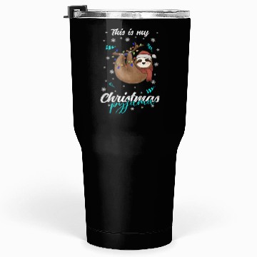Discover Winter Christmas Pyjama Sloth Tumblers 30 Oz