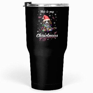 Discover Winter Christmas Pyjama Australian Shepherd Tumblers 30 Oz