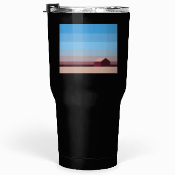 Discover Sunset House Minimalist Abstract Art Landscape Tumblers 30 Oz