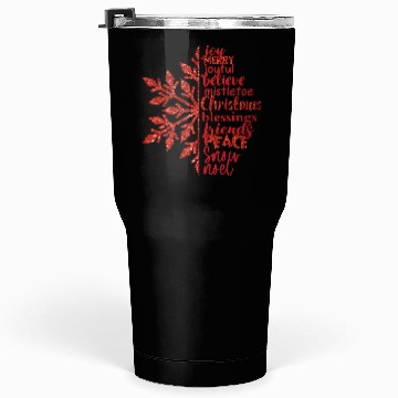 Discover CHRISTMAS SNOWFLAKE RED LIGHT INSPIRATIONAL WORDS Tumblers 30 Oz
