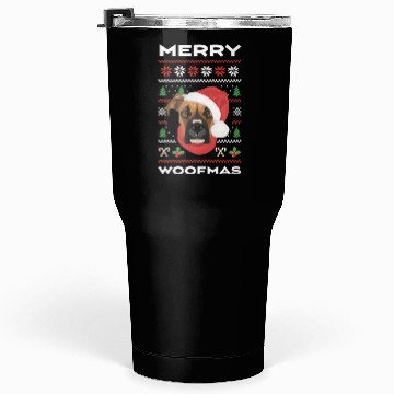 Discover Boxer Merry Christmas Tumblers 30 Oz