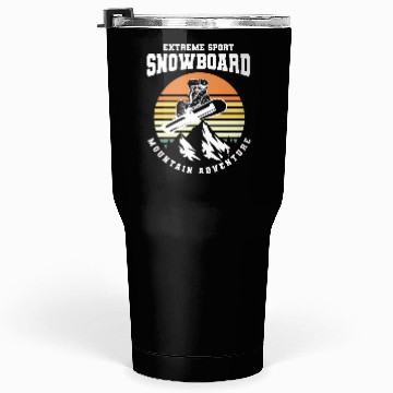 Discover Snowboarding Winter Ski Hut Mountain Tumblers 30 Oz