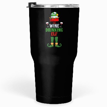 Discover Chistmas Season The Wine Drinking Elf Tumblers 30 Oz