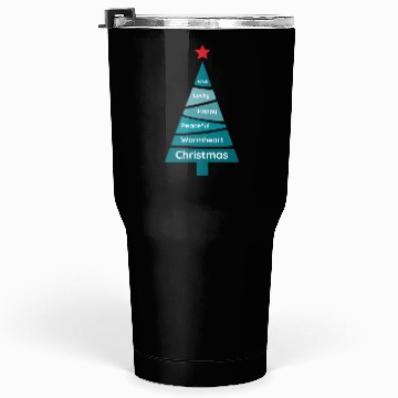 Discover Minimalist Teal Blue Christmas Pine Tumblers 30 Oz