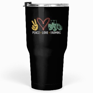 Discover Farming Farmer Girl Tractor Peace Tumblers 30 Oz