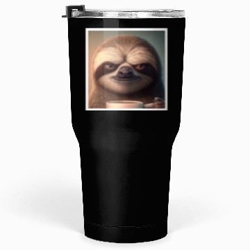 Discover 3d Sloth grumpy Coffee I hate people good morning Tumblers 30 Oz
