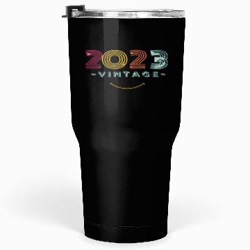 Discover Neon Rainbow Retro 2023 NewYear Vintage Tumblers 30 Oz